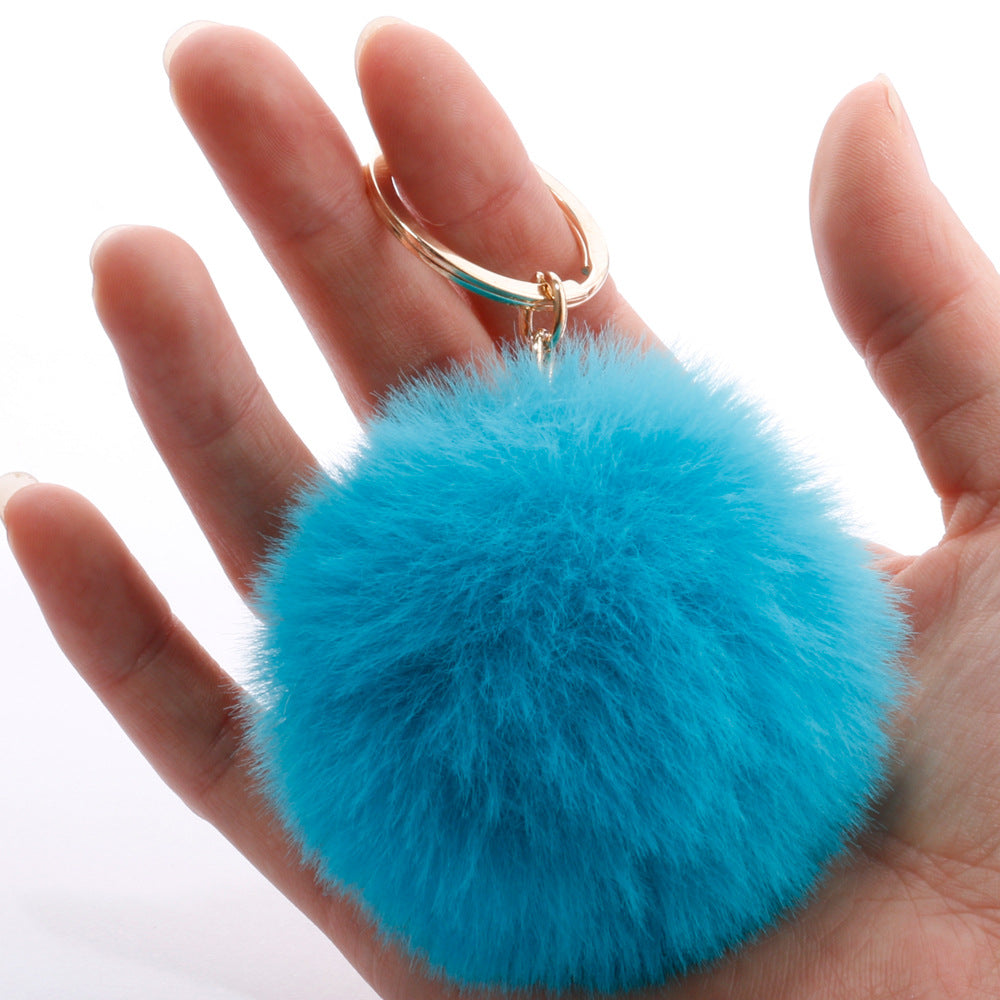 Wholesale 7CM Fur Ball Pom Pom Keychain